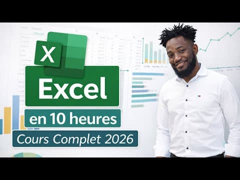 Illustration — Excel pour l'analyse des données — cours complet (10h, 2026)